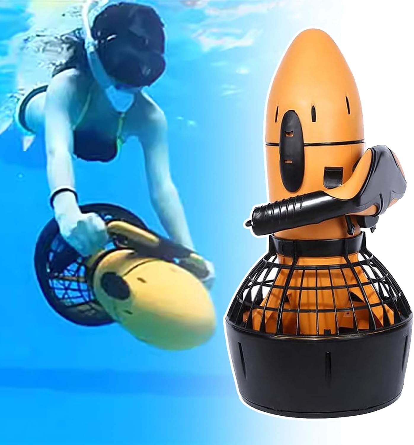 HCAUYNN プールスクーター 水中 アウトドアスポーツ用 過熱保護/速度調整可能/40-60分稼働時間