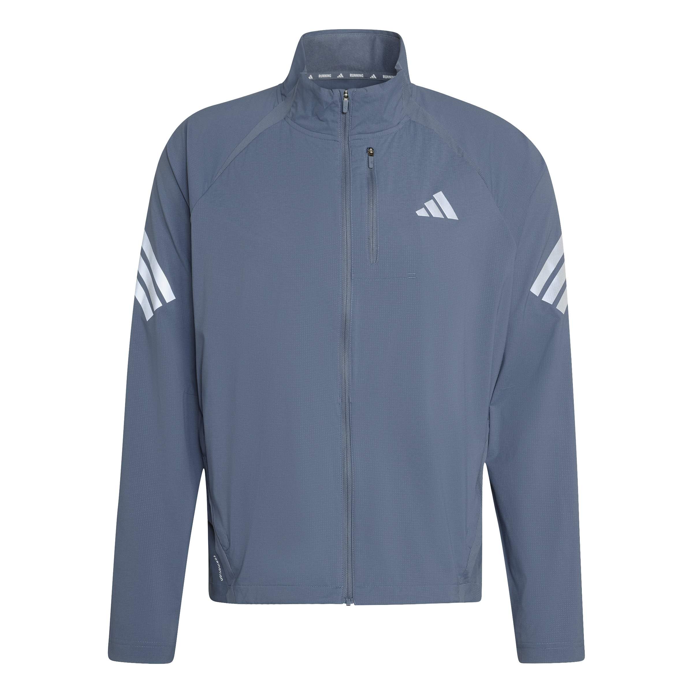 adidas Men's Adi365 Running Iconic Formotion Coat, onix/REFLECTIVE SILVER, S