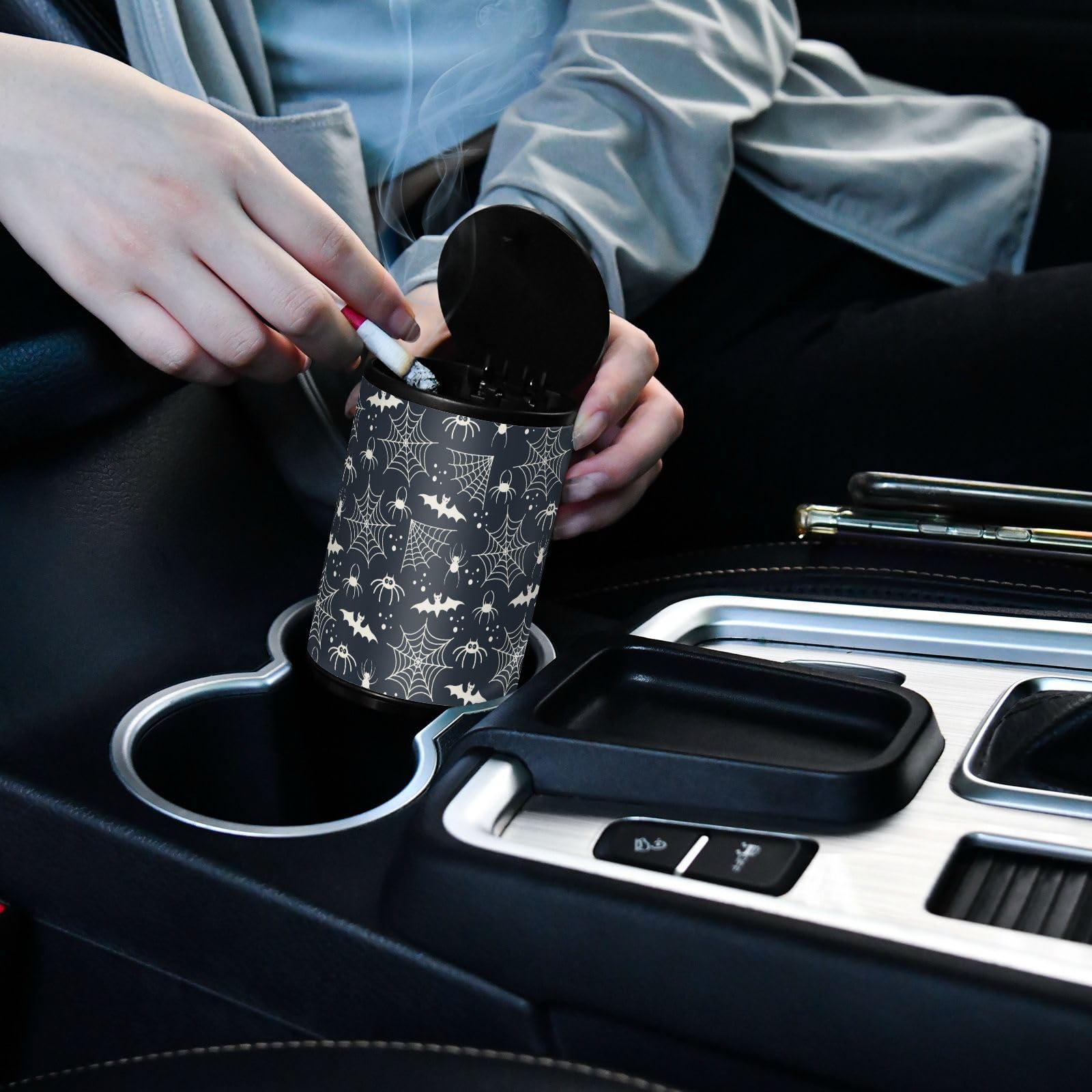 Geruchsicherer Aschenbecher Mit Deckel - Edelstahl Aschenbecher Für Auto & Outdoor