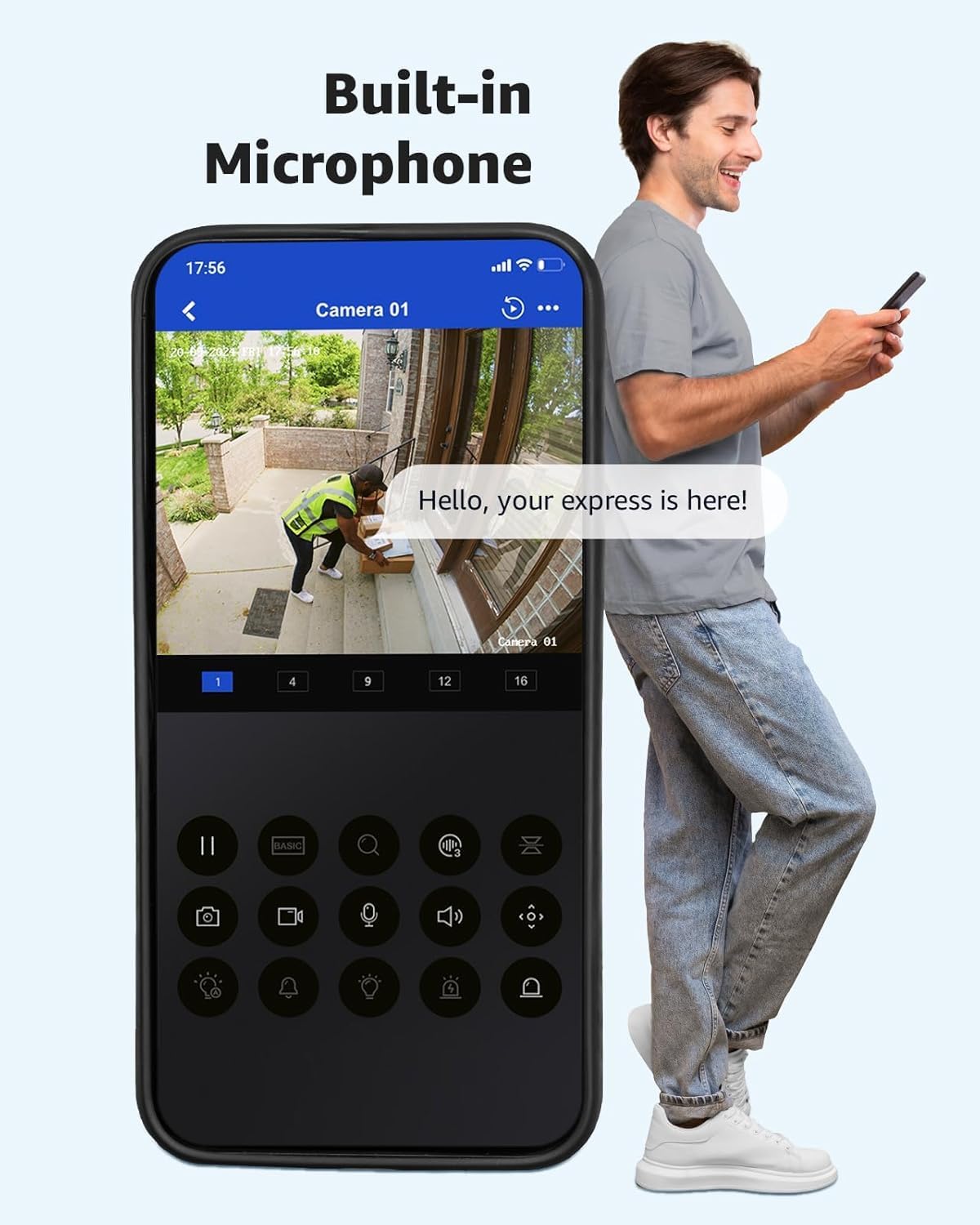 ANNKE 16CH 4K PoE Security Camera System, 12MP H.265+ NVR with 4TB HDD and 8X 4K/8MP IP Wired Cams, AI Human Vehicle Detection, Spotlight Color Night Vision, Built-in Mic, Compatible with Alexa