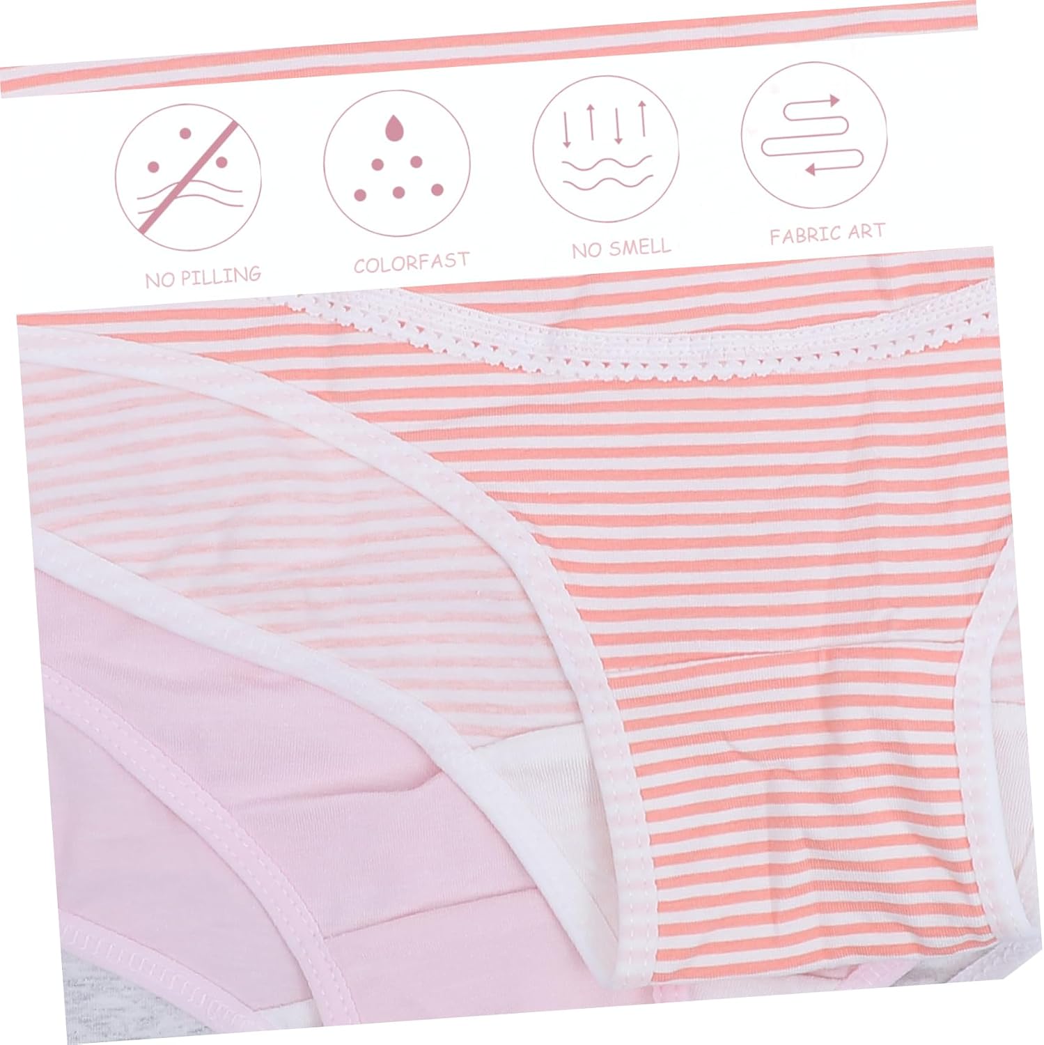 BESTYASH 3pcs Cotton Maternity Underwear High Waist Elastic Safe Comfortable Maternity Pants Women Panties Style Assorted Color