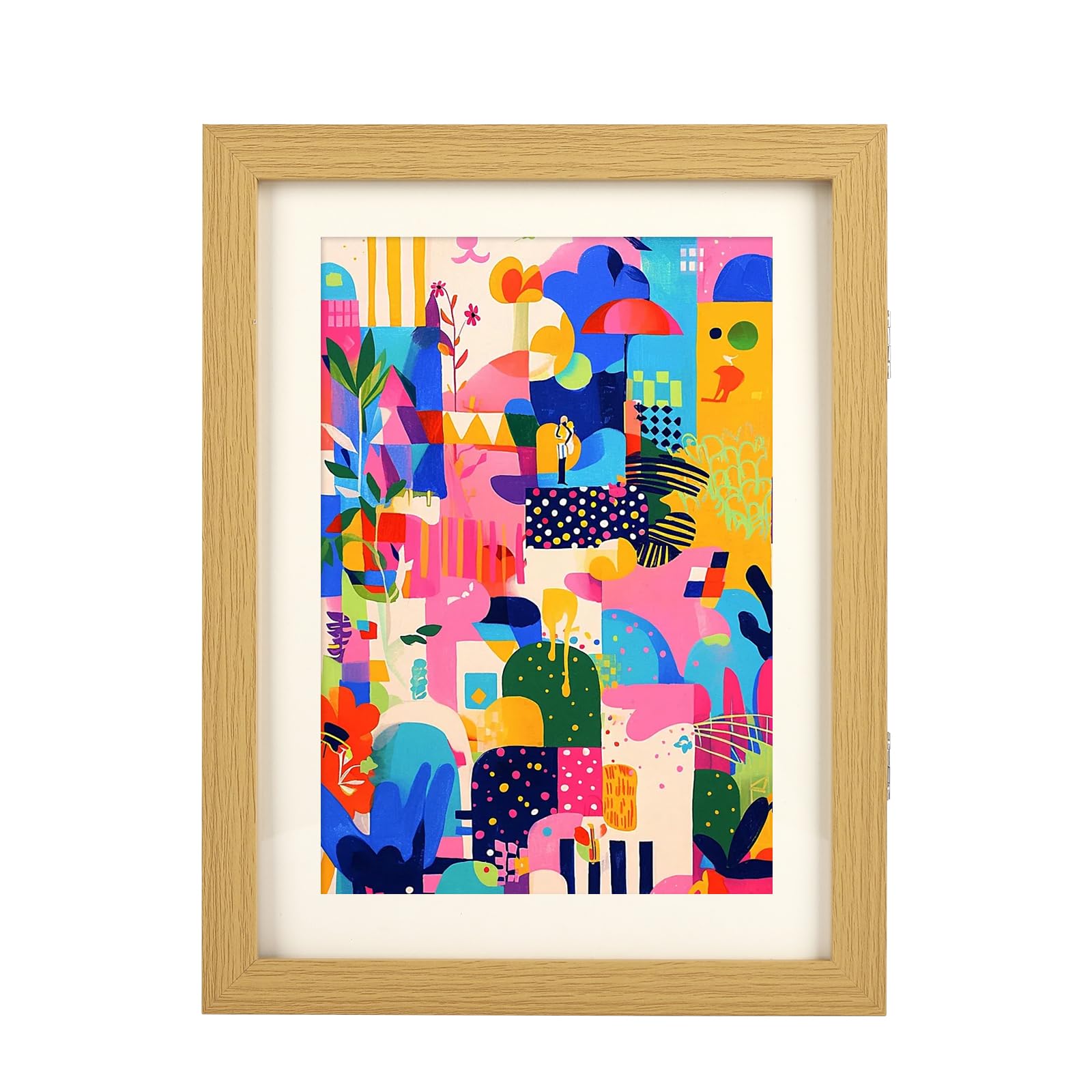 Kids Art Frames Front Opening A4, Childrens Artwork Display Picture Frame, Display Pictures in Portrait or Landscape, Artwork Display Storage Frames For Children Drawing Crafting (Wood-1 PCS)