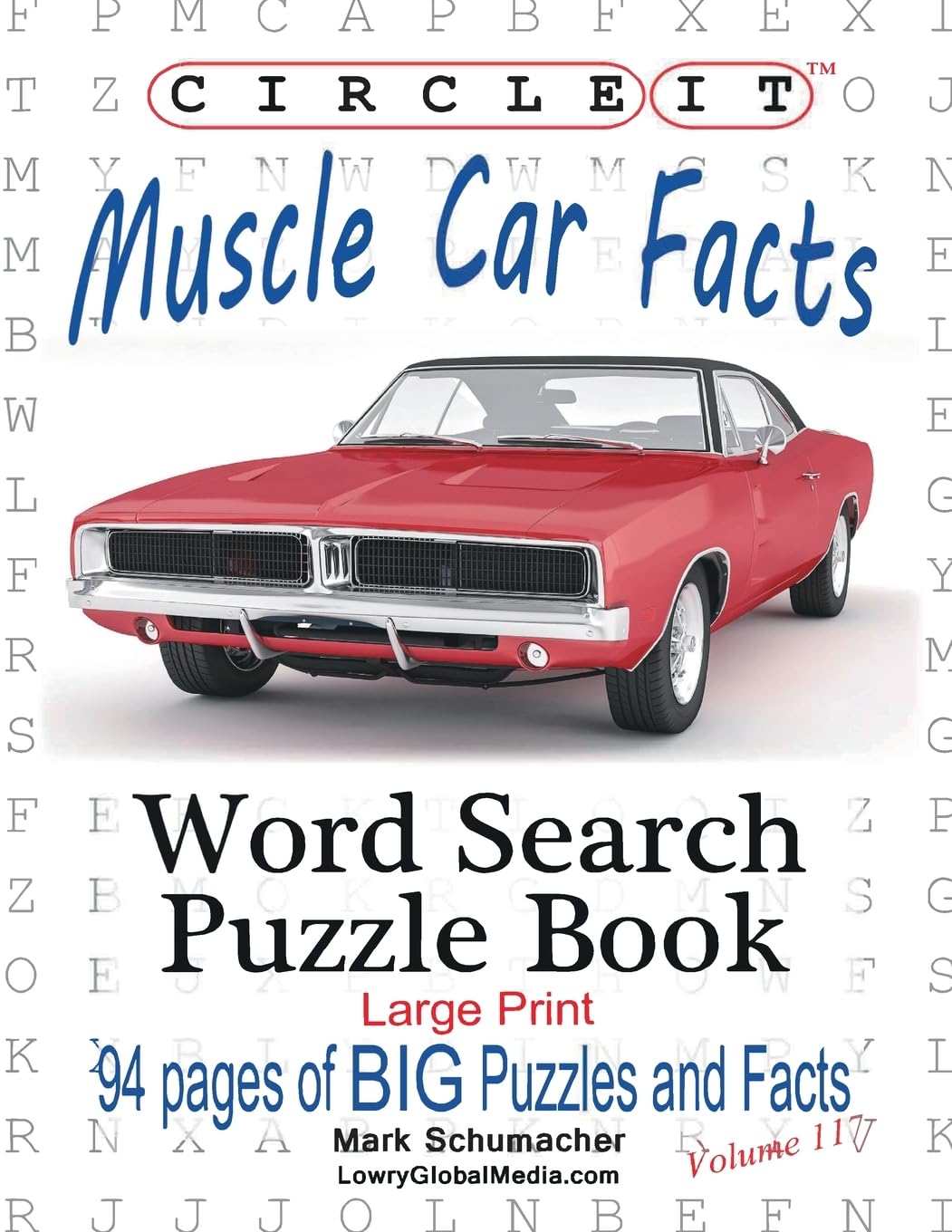 Snapklik.com : Circle It, Muscle Car Facts, Large Print, Word Search