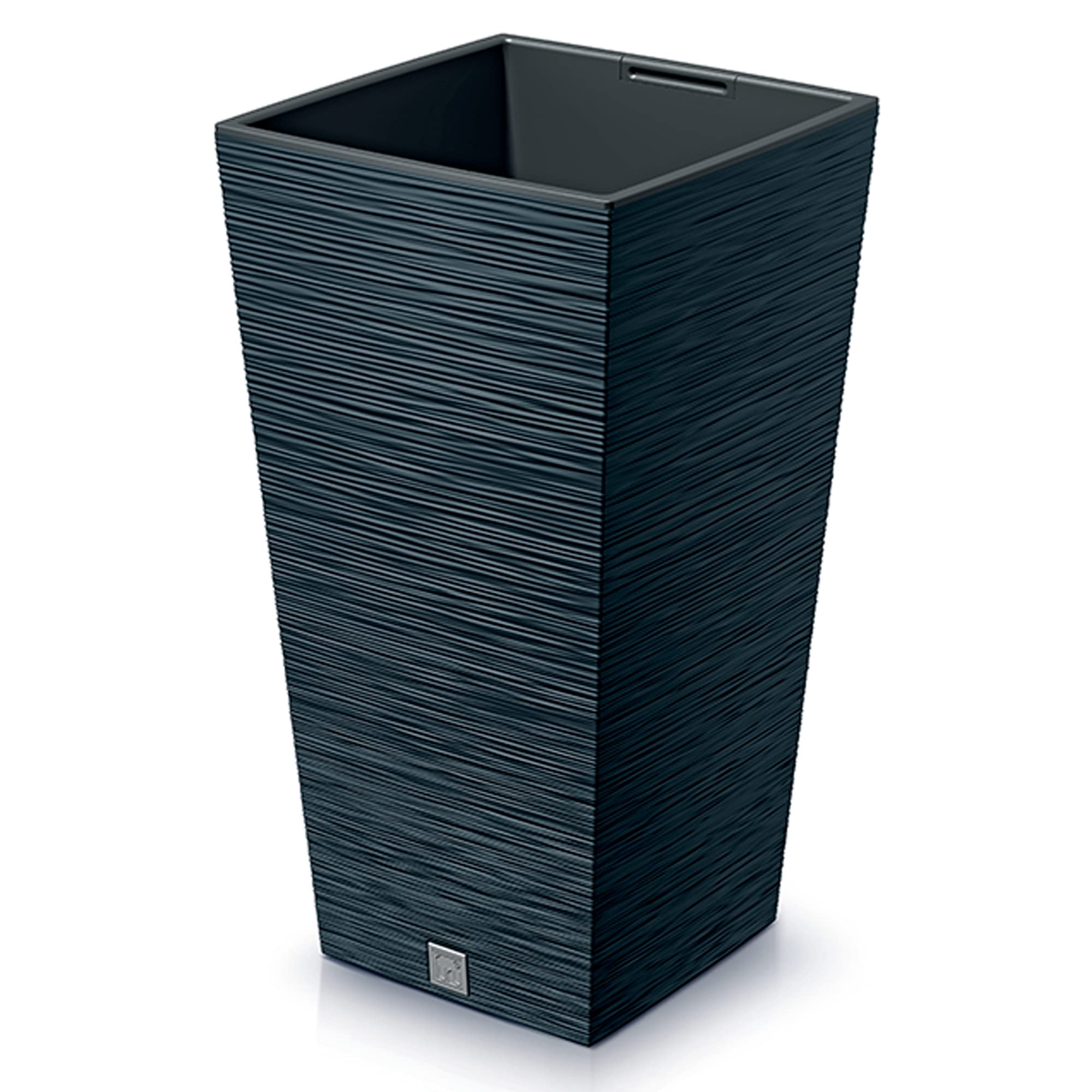 Prosperplast FURU Collection Anthracite Planter with Tank 34.5 x 34.5 x 66 cm Capacity 24 Litres