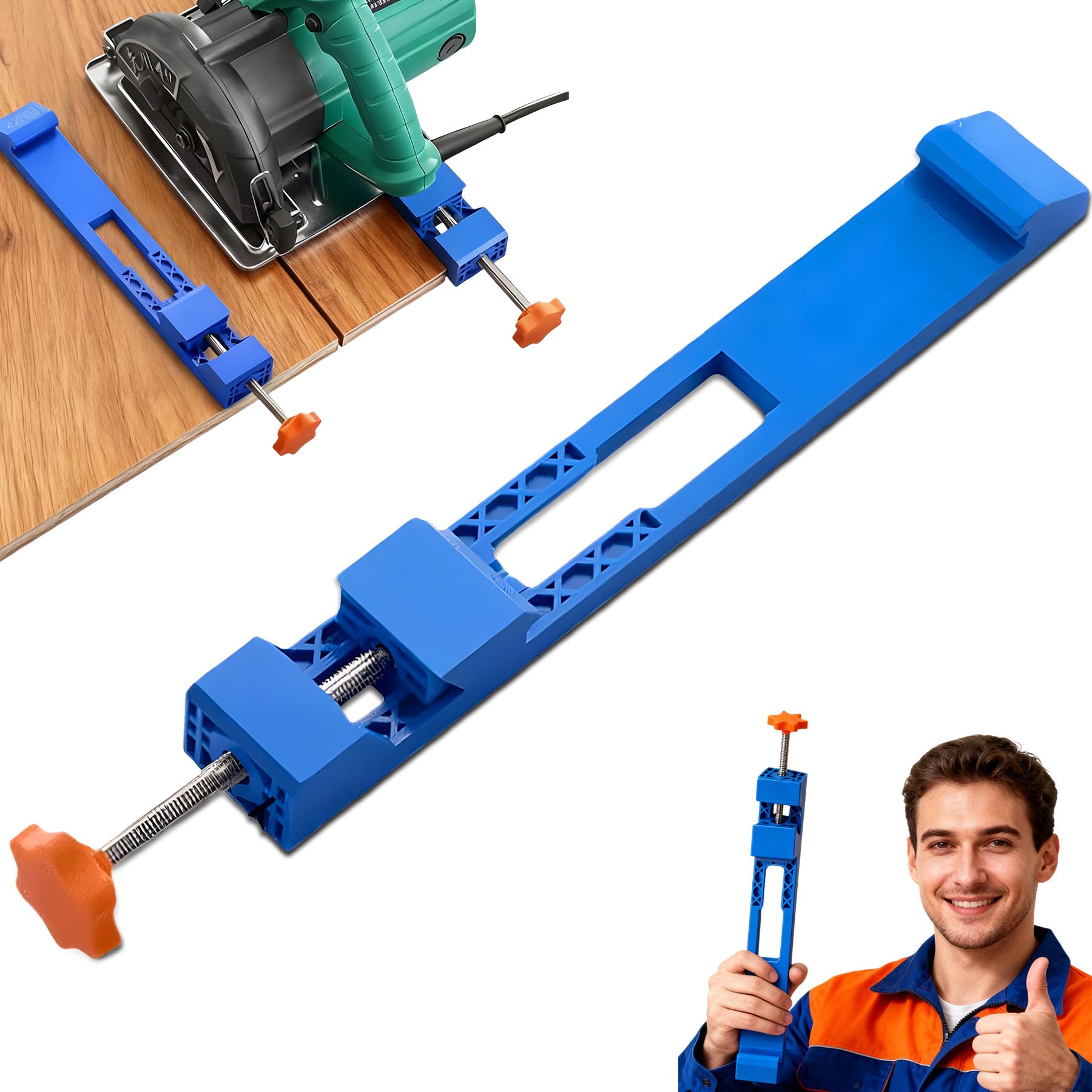 11.6 * 1.57Inch Adjustable Cutting Machine Base Guide,Valentines Day Gifts for Him, Electric Circular Saw Milling Positioning Clamp for Wood Cutting,