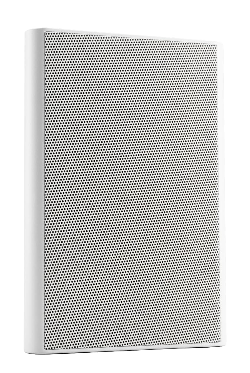 Herdio 5.25" 240W Ultra-Slim Home Theater Wall Speakers (A Pair, White) - Wall-Mountable Design with Crisp Clear Sound and Durable Construction for Immersive Home Entertainment