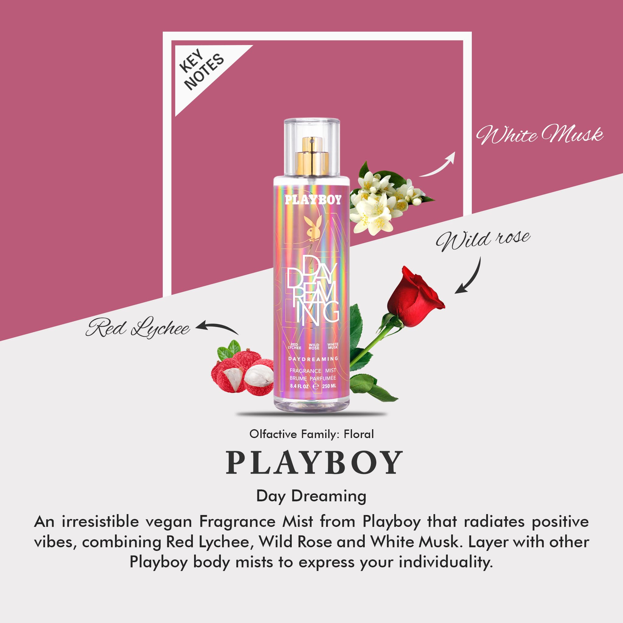Amazon.com : Playboy Daydreaming Fragrance Mist for Women, 8.4