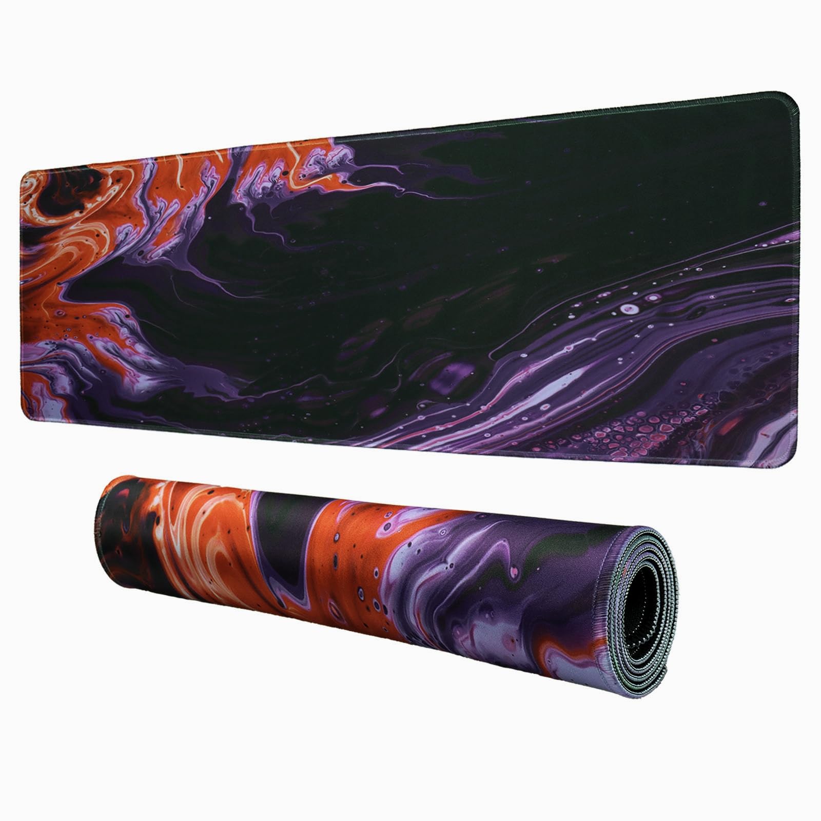 Gaming Laptop Mouse Pad, Colorful Wave Extended Big Mouse Pad, Large Gaming Mouse Pad Desk Pad, 31.5 x 11.8in Non-Slip Rubber Base Mice Pad for Gaming and Office