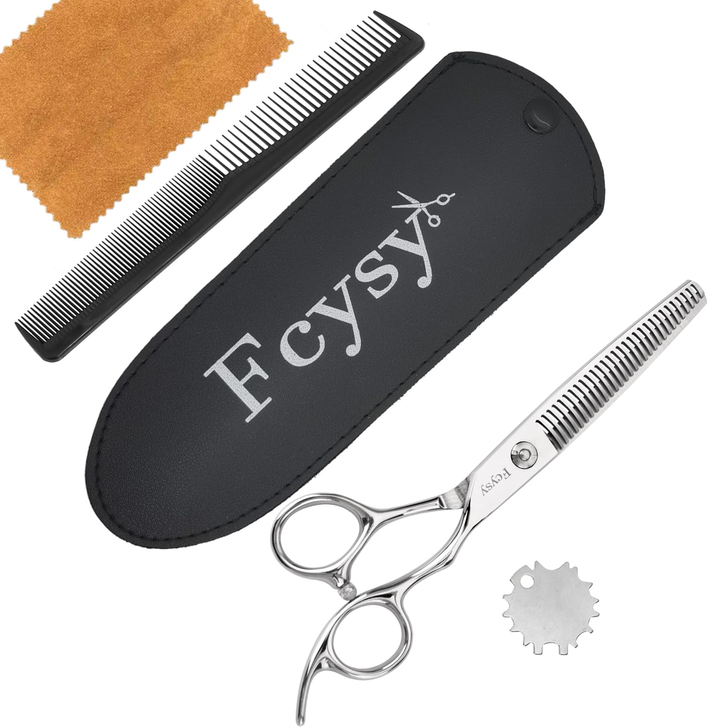 Tijeras de adelgazamiento para corte de cabello, tijeras profesionales  de 6 pulgadas para adelgazar el cabello, tijeras de peluquería texturizantes, tijeras de mezcla para recortar el cabello 5