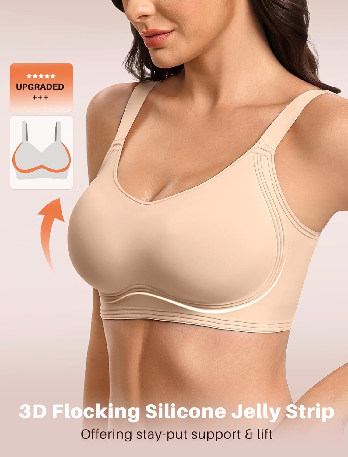 Avidlove Jelly Bras for Women No Underwire Wireless Push Up Bra Comfortable Full Coverage Seamless Womens Bralettes - Image 3