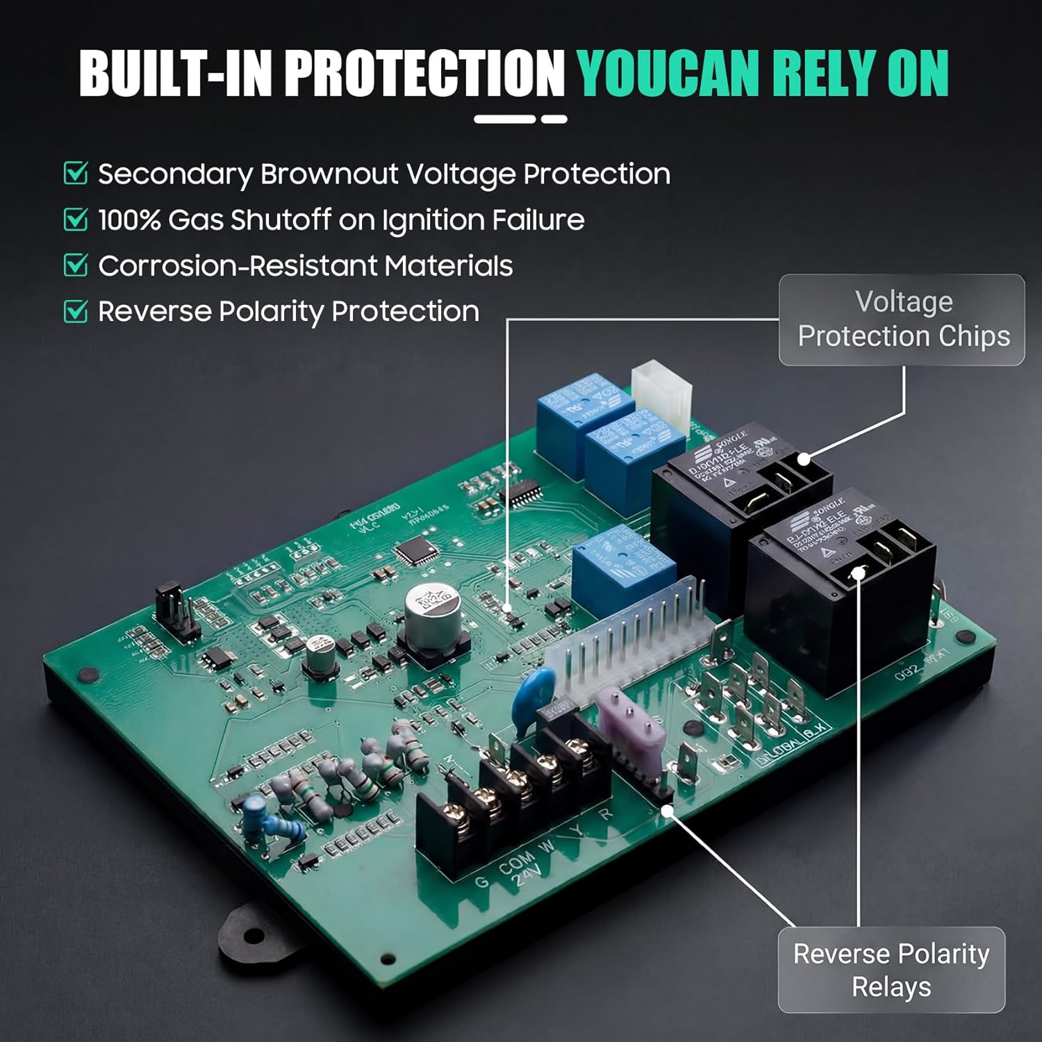 ICM282A Furnace Control Board Replacement for Carrier – Compatible with HK42FZ034, HK42FZ013, HK42FZ004, HK42FZ007, HK42FZ008, HK42FZ009, 325878-751, CEPL1311012-01 Circuit Board