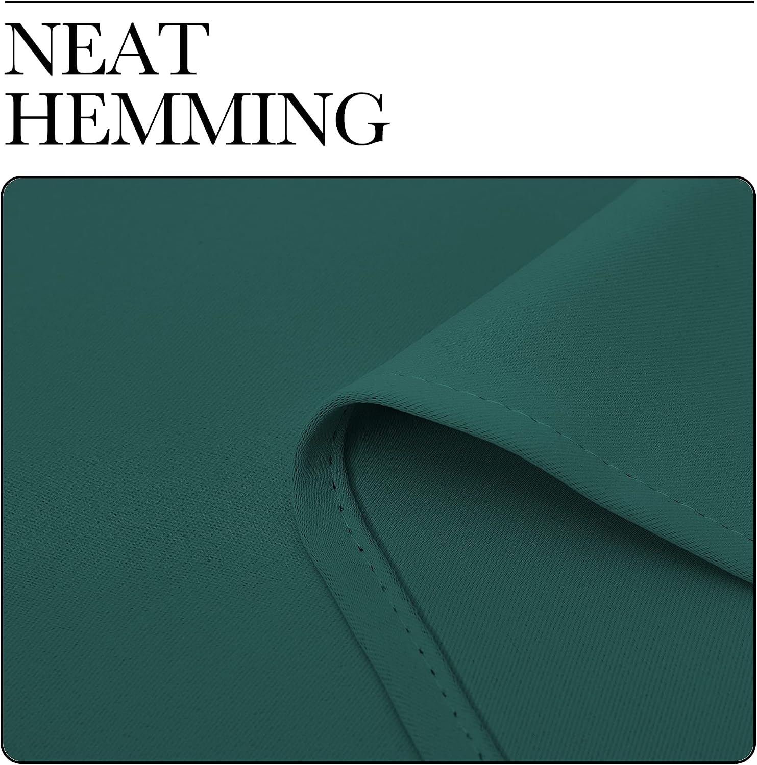 NICETOWN Christmas Curtain Panels Blackout Draperies Decoration, Thermal Insulated Solid Grommet Blackout Curtains/Drapes (Hunter Green, 2 Panels, 70 by 95-inch)
