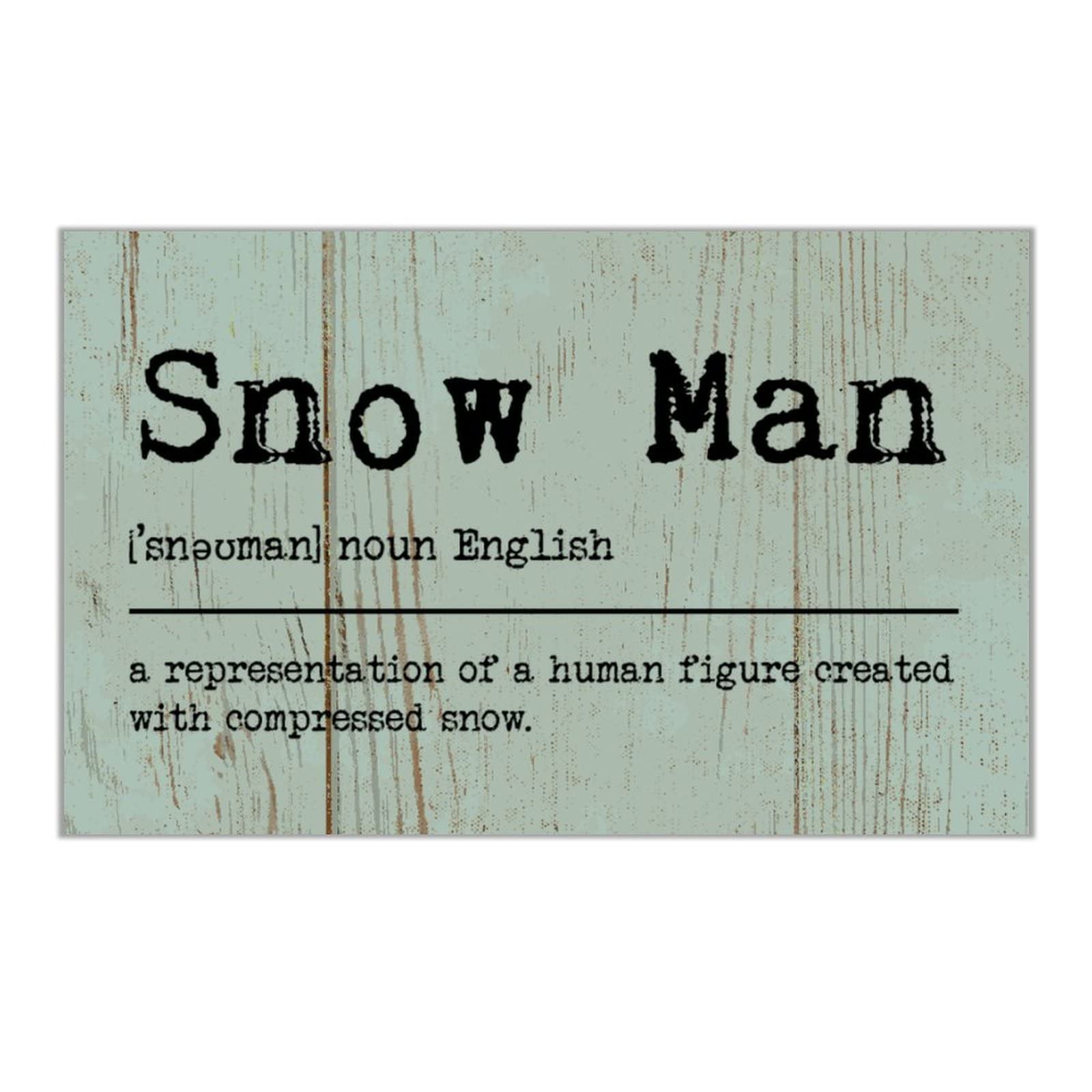 Plaque en bois bonhomme de neige plaque murale moderne enfant