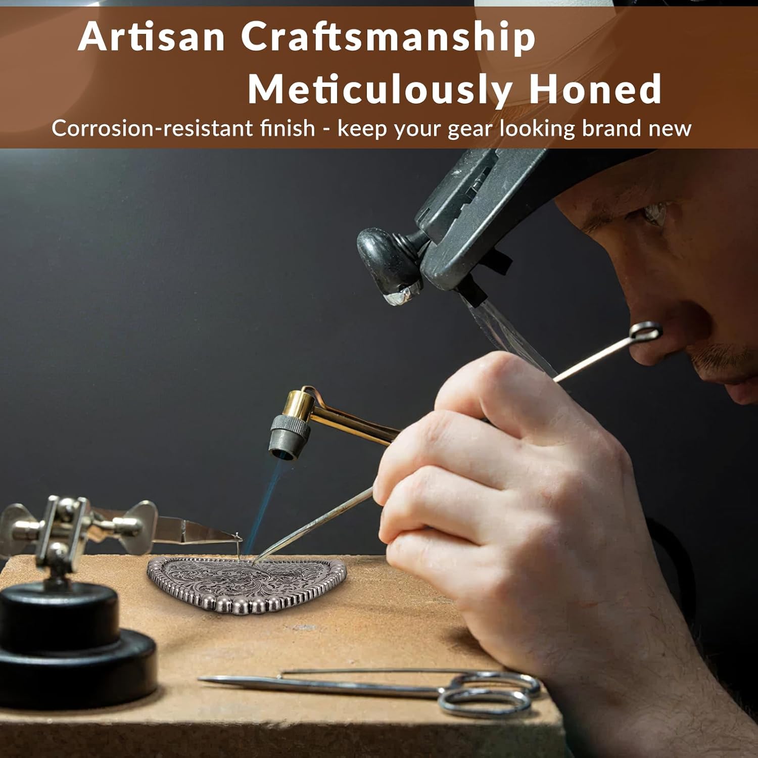 SANSTHS Western Belt Buckle for Men Women, Vintage Cowboy Cowgirl Texas Rodeo Longhorn Bull, Goat, Poker and Horse - Image 5