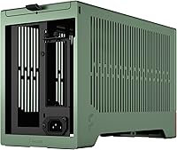 Vista 7 de Fractal Design Terra Jade - Panel frontal de madera de nogal - Factor de forma pequeño - Carcasa para juegos Mini ITX - Cable elevador PCIe 4.0