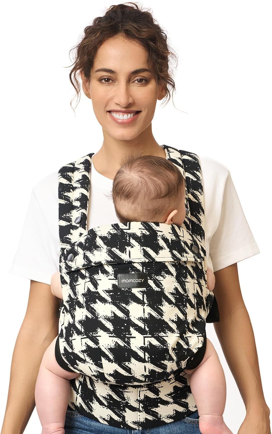 Momcozy PureHug Baby Carrier, Pure Cotton Carrier for 3-24 Months, Effortless to Put On, Ideal for Hands-Free Parenting, Enhanced Lumbar Support, Khaki — view 12