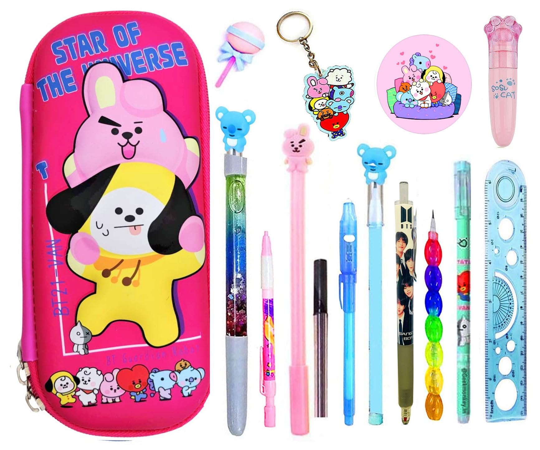 See full amazon price history chart for KOBBET® 15pcs BTS Theme Stationery Set, BT-21 3D Pencil Pouch for Girls, 3D Pencil Case with Stationery BTS Pen Pencil Jumbo Pack BTS Stationery Set for Girls Pink Bt-21 Pencil Case with Stationery KOBBET® 15pcs BTS Theme Stationery Set, BT-21 3D Pencil Pouch for Girls, 3D Pencil Case with Stationery BTS Pen Pencil Jumbo Pack BTS Stationery Set for Girls Pink Bt-21 Pencil Case with Stationery (B0C7423HJ5) Amazon Price History, Amazon Price Tracker