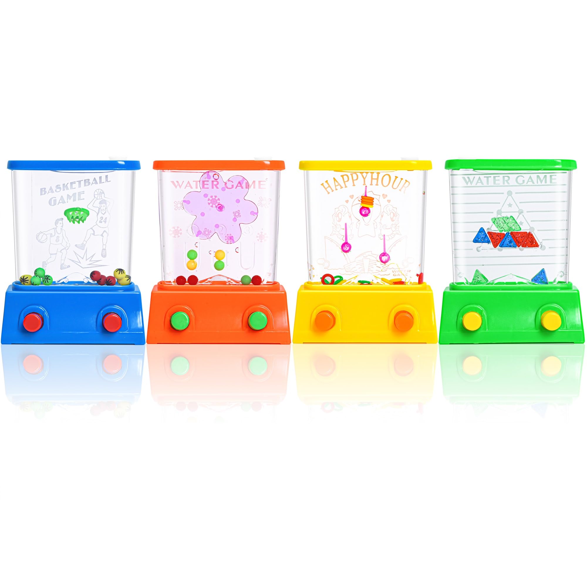 Handheld Water Toy Mini Games with Relive Your Childhood with - Nostalgic Fun in a Compact Size (4 PCS Handheld Toy Edition)