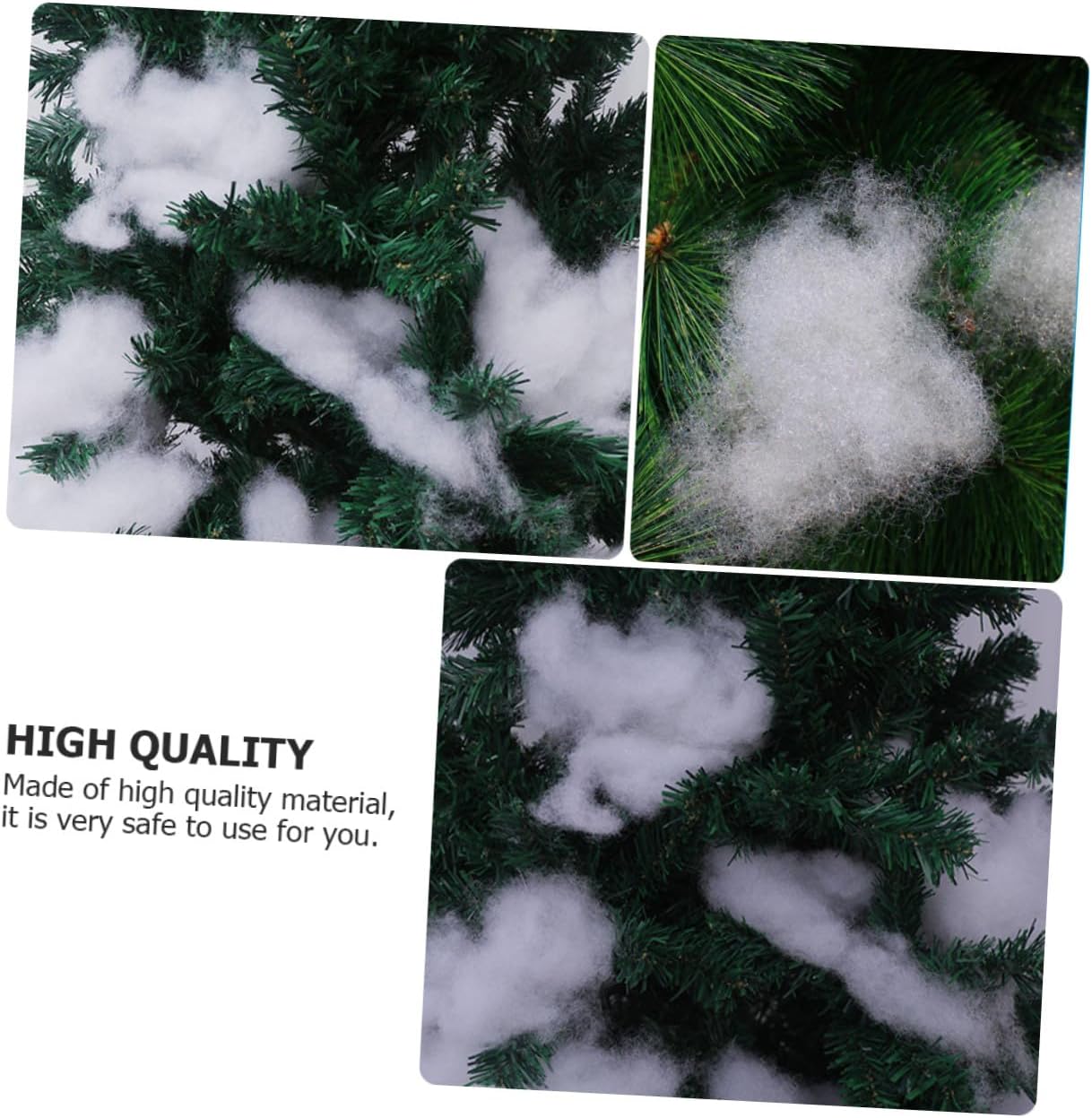 Christmas Snow Props 2pcs Decorative Cotton Artificial Snow for Holiday Party and Christmas Scene Decoration