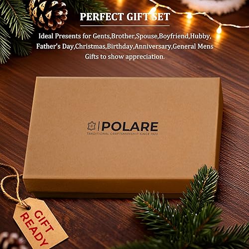 Miniatura 5 de Polare - Funda de piel de grano completo para pasaporte de viaje, con bloqueo RFID, organizador de documentos de viaje, 2 pasaportes con cremallera