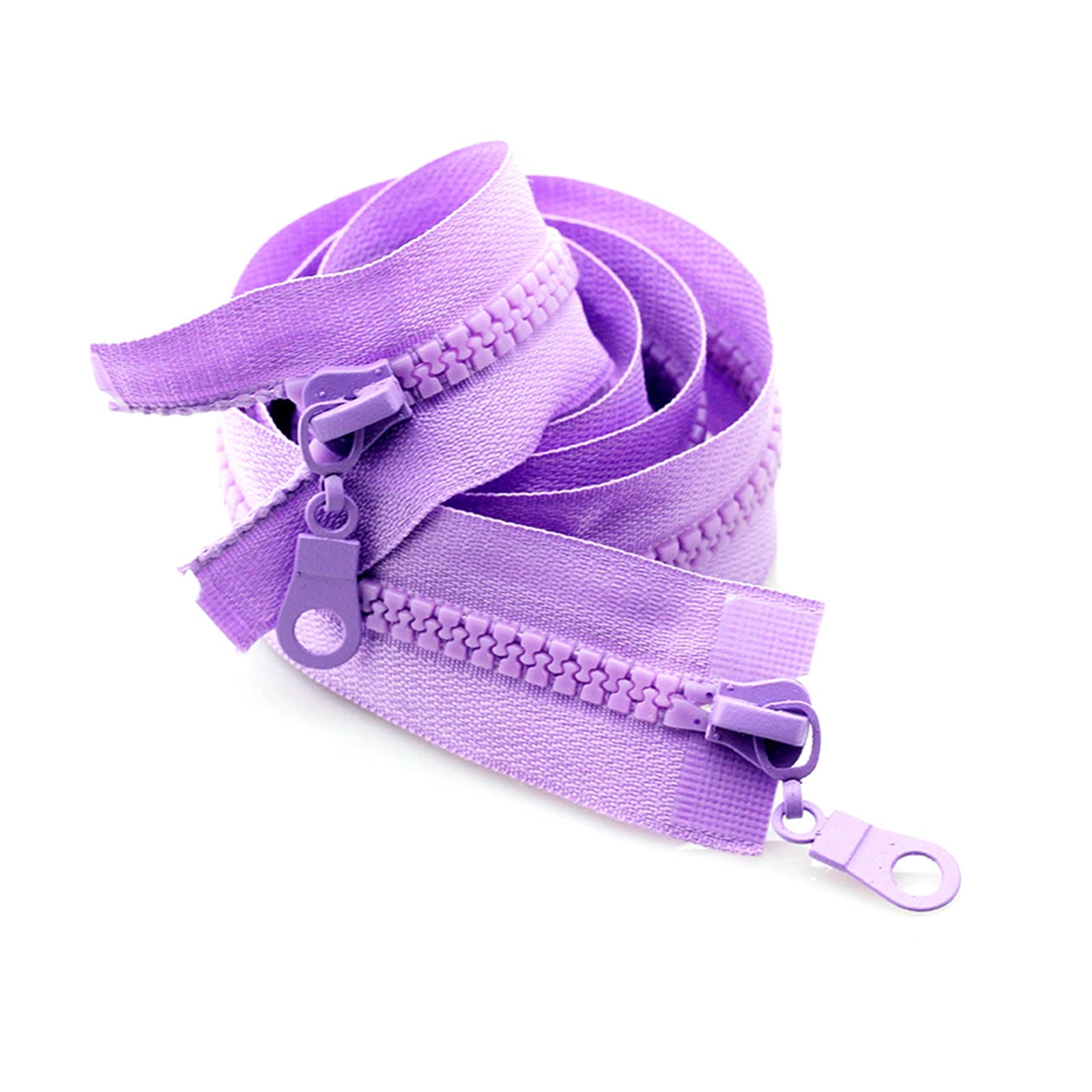 Wymiana zamka błyskawicznego,Zestaw do naprawy zamków, wielokolorowy s, 5# 70/80 cm dwugłowy plastikowy płaszcz z żywicy ubrania DIY akcesoria do szycia(Purple,70cm)