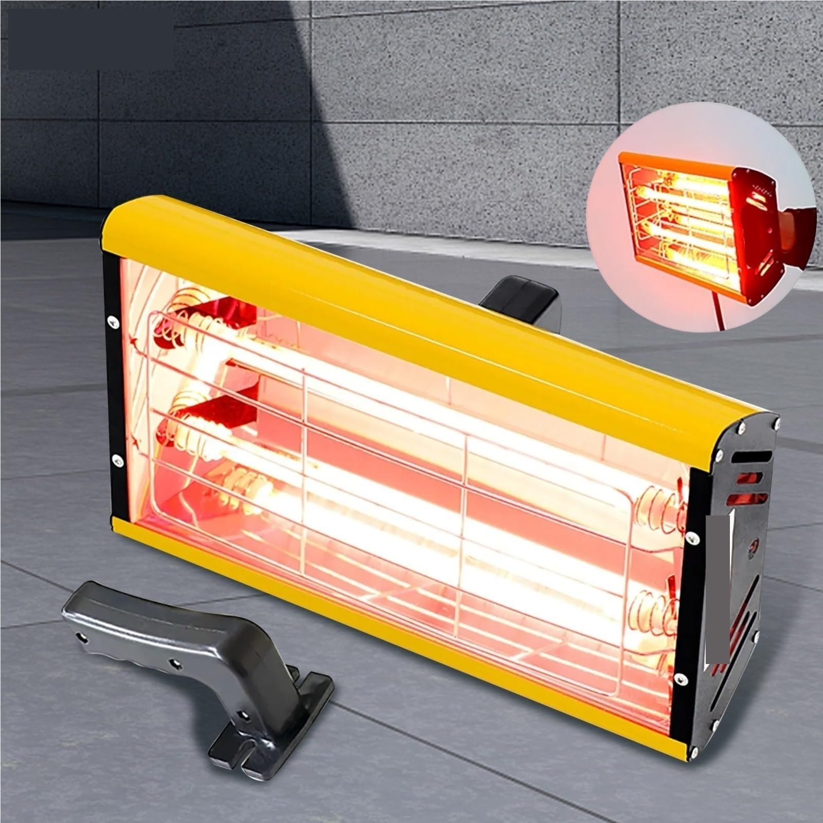 Lampada a infrarossi, Lampada For Essiccazione A Vernice A Infrarossi, Riscaldante A A Onde Corte Portatile, Essiccatore For For Riparazione Carrozzeria Auto,per spray per auto