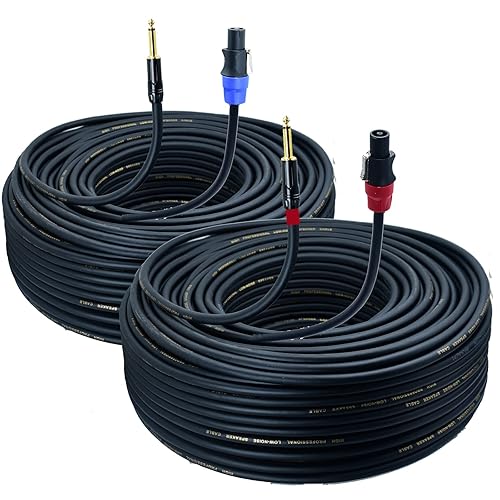 Miniatura 6 de Habla en 2 piezas de cable de altavoz profesional a TS de 14 de pulgada para par de conectores pa de 18 awg, calibre 18 awg, enchufe de audio