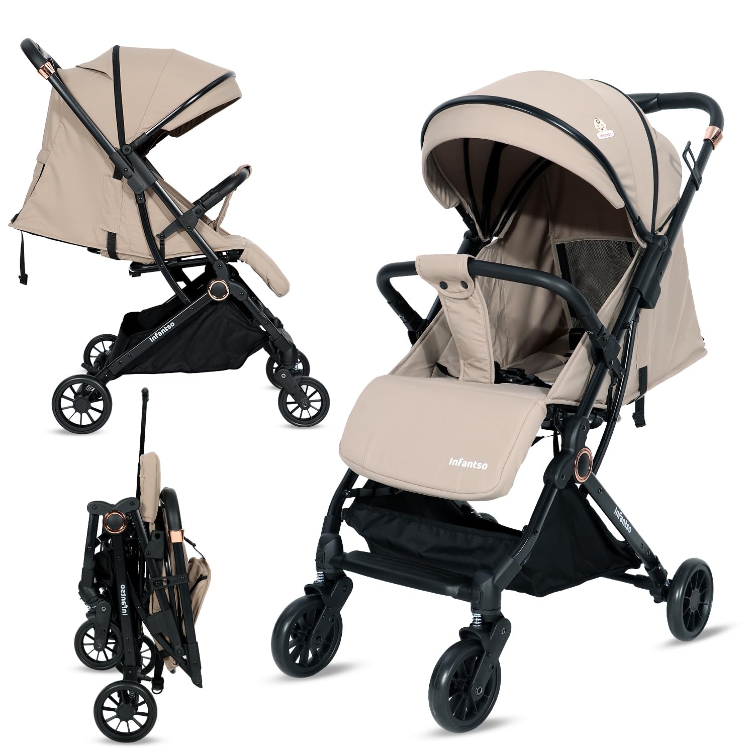 Buy Infantso RIDE-X Auto-Fold Baby Stroller / Pram for Baby with 5