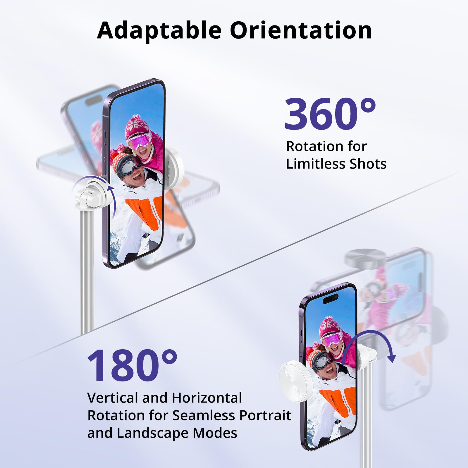 ATUMTEK Kijek do selfie, statyw 174 cm, kijek do selfie z pilotem zdalnego sterowania Bluetooth, kompatybilny ze smartfonami iPhone i Android, idealny do podróży, vlogów, filmów i zdjęć, biały