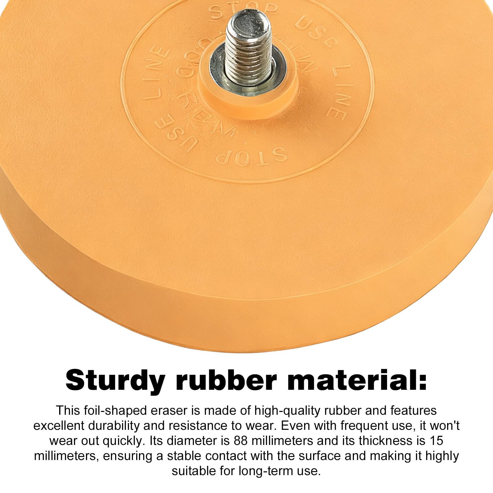 BAIFULAI 4 Stück Folienradierer mit Adapter: 88 mm Aufkleber Radierer Dick 15mm, Aufkleberentferner Radierscheibe Professionellen Entfernen von Folien und Kleberesten am Fahrzeug, Auto oder Motorrad