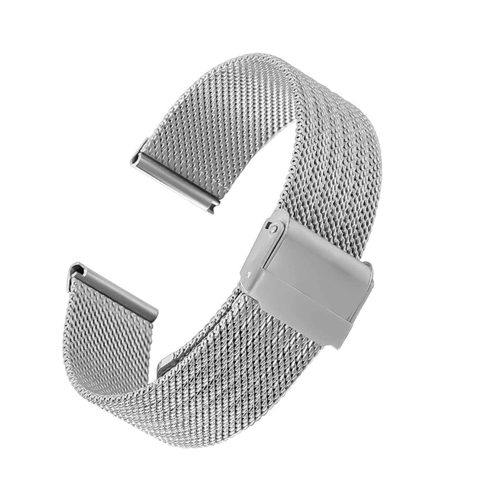 Bracelet de montre maille acier inoxydable 20mm réglable - 8