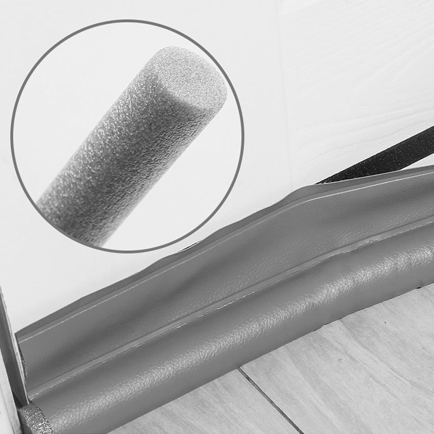 Under Door Draft Stopper - Door Breeze Shield, Sound Blocker Gap Filler for Bedroom Garage Window with Sealing Feature, Floor Protector for Carpet Tiles Marble Apartment Kitchen Shower Use