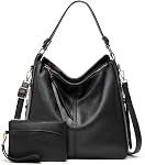 Large Hobo Crossbody Bag for Women, Vegan PU Leather Shoulder Purse with Multi Pockets, Adjustable Strap, Vintage Style