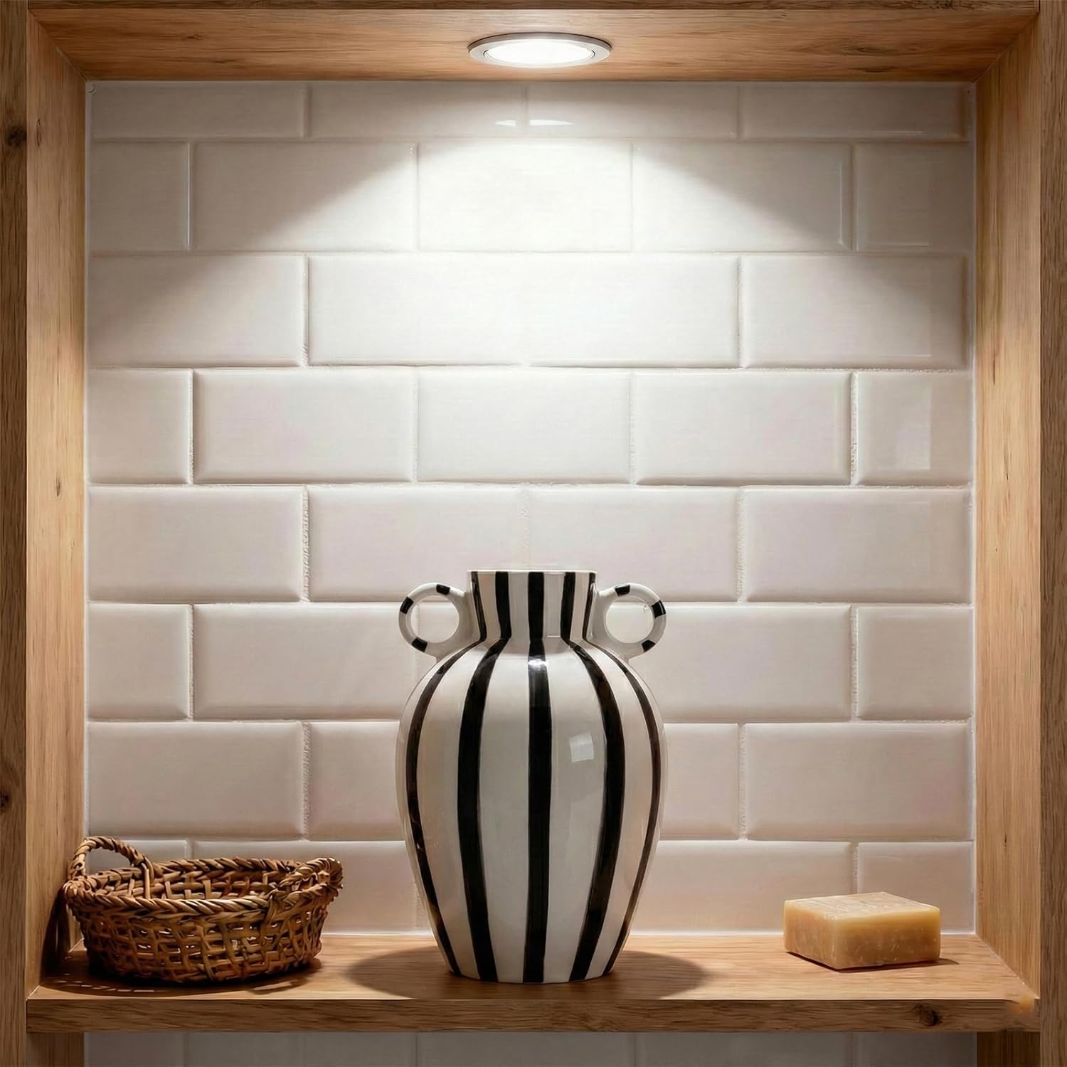 Black and White Elliptical Vase, Modern Checkered Vase with Handles, Ceramic Flower Vases Wide Mouth for Checkered Kitchen Decor and Dining Table, Shelves, Fireplace Centerpieces