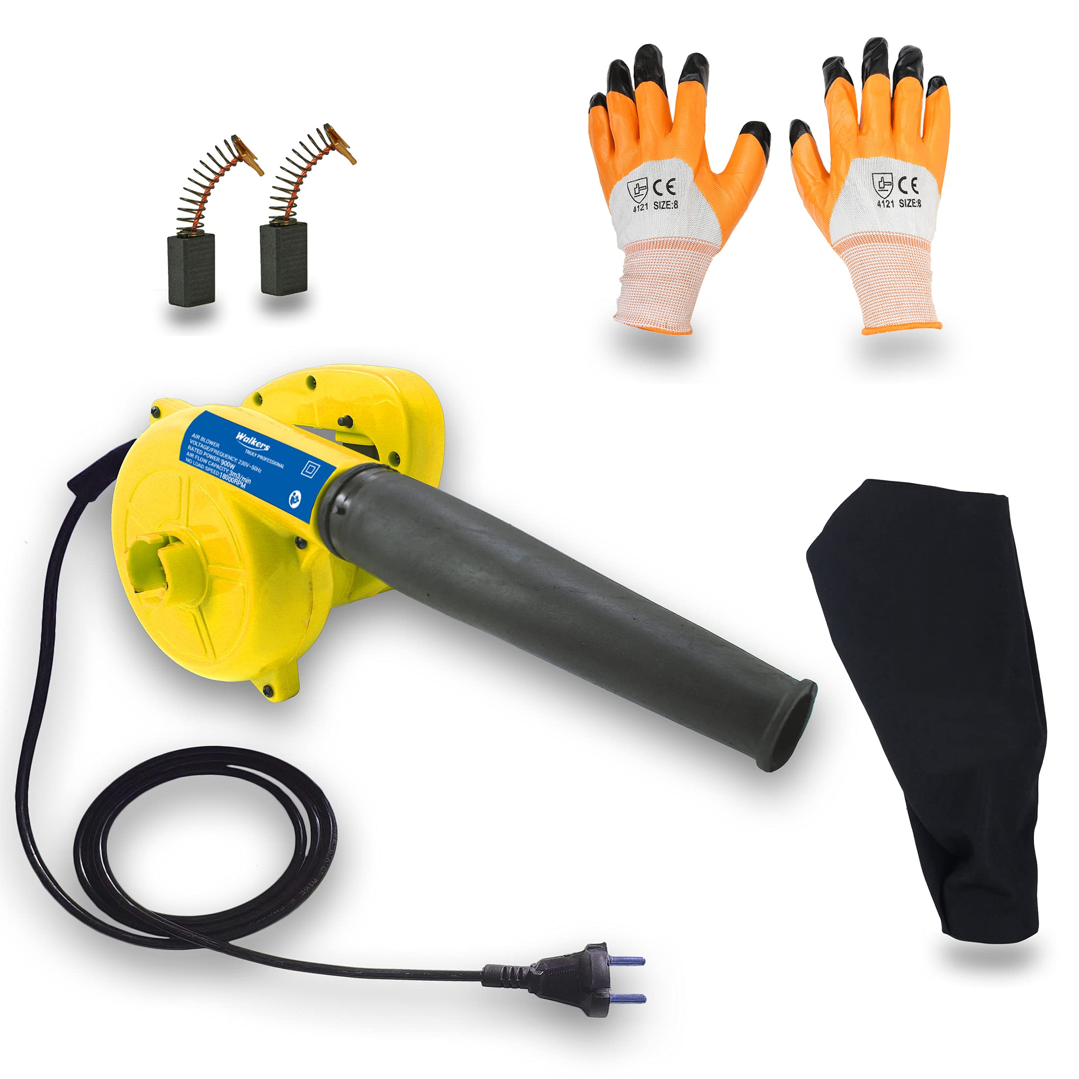 Walkers 900W-18000RPM Electric Air Blower and Suction Dust Cleaner for AC/Computer/Home with Air Blower Machine Gun Dust Cleaning Forward Curved Air Blower (Corded Vacuum) Yellow (B09GPBCT1B) Amazon Price History, Amazon Price Tracker
