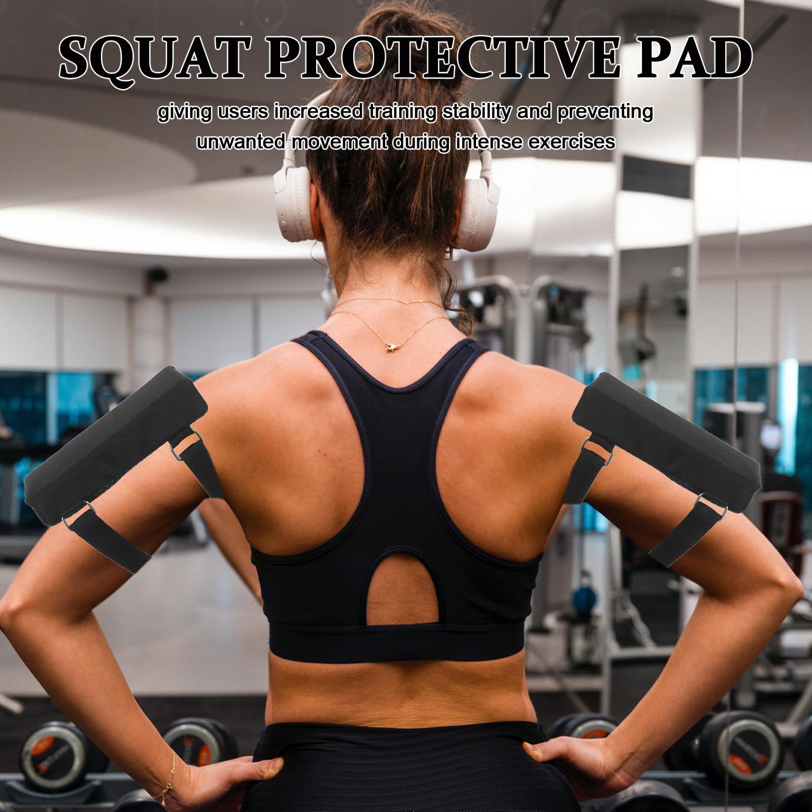 UPKOCH 1 Paio di Spalline per Squat Machine: Cuscinetto Protettivo Antiscivolo Regolabile per Sollevamento Pesi - allevia la Pressione sulle Spalle - Accessorio per Attrezzatura Fitness - Motivo