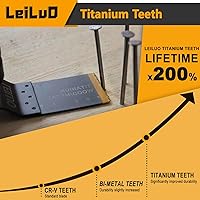 Vista 6 de LEILUO – Juego de 10 hojas multiherramienta de titanio para cortar madera, clavos y paneles de yeso; hojas de sierra oscilantes universales