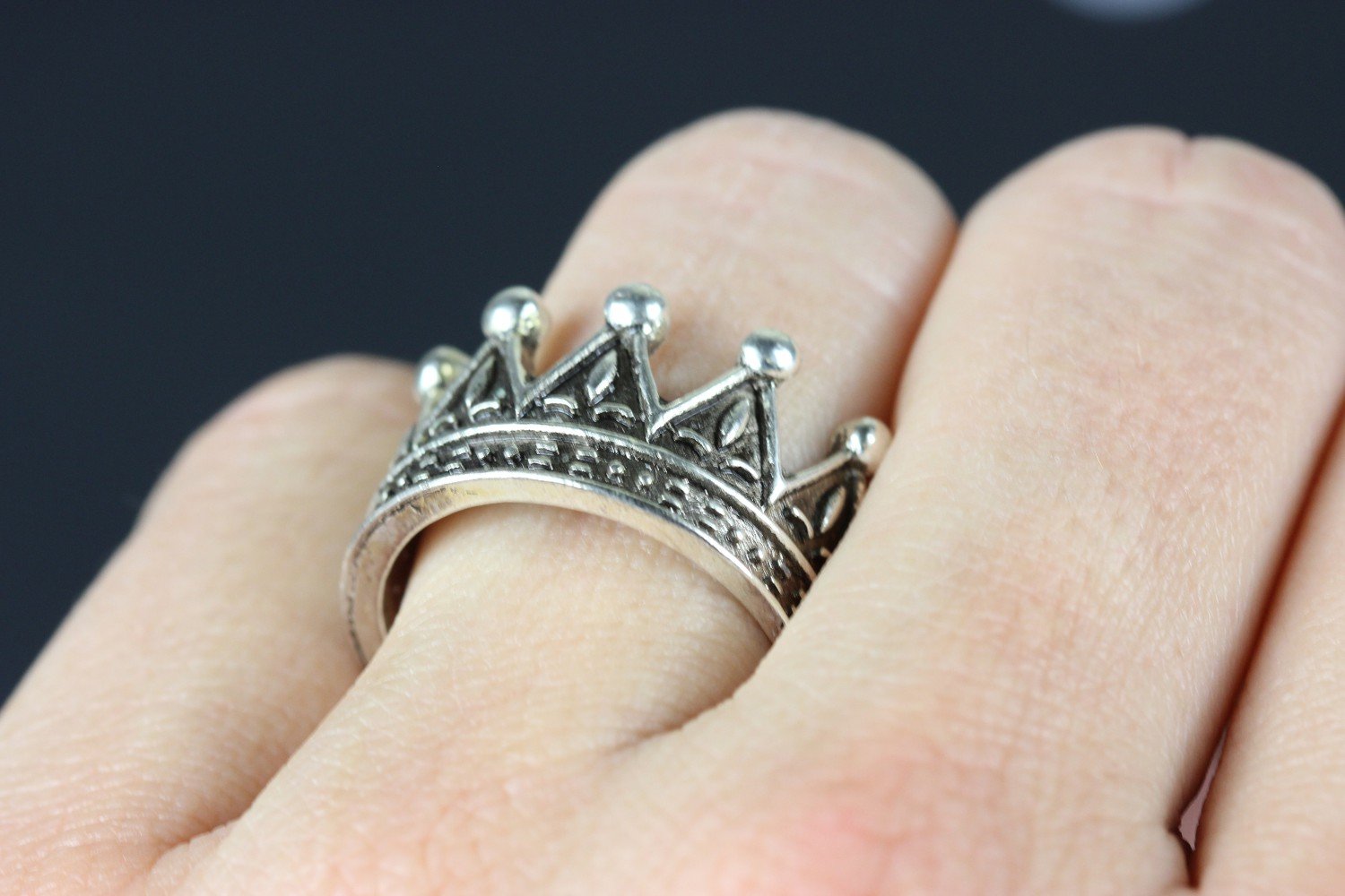 Miniblings Uomini Corona Uomini Anello Anello - Uomini Anello Uomo Corona - Anello barretta dei monili I Fatto a Mano movente Ho Formato Una Regolabile