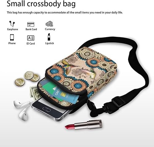 Miniatura 6 de Small Crossbody Bags with Zipper and Multiple Shoulder Strap, Waist Bag for Women Men