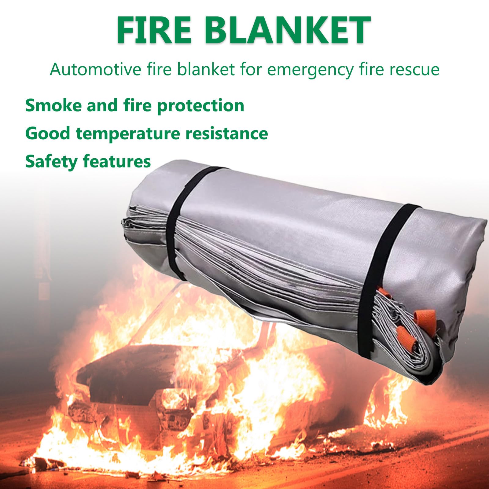 Cubierta De BateríA De Litio IgníFuga, Manta IgníFuga For Coche, Manta IgníFuga Ice De Seguridad Anti-Incendios, Manta De Fuego para Scooter EléCtrico Y Bicicleta EléCtrica A