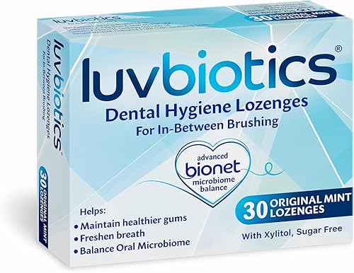 Miniatura 2 de Luvbiotics  Higiene dental avanzada 30 pastillas de sabor original  Refresca el aliento y promueve buenas bacterias  Tratamiento probiótico para