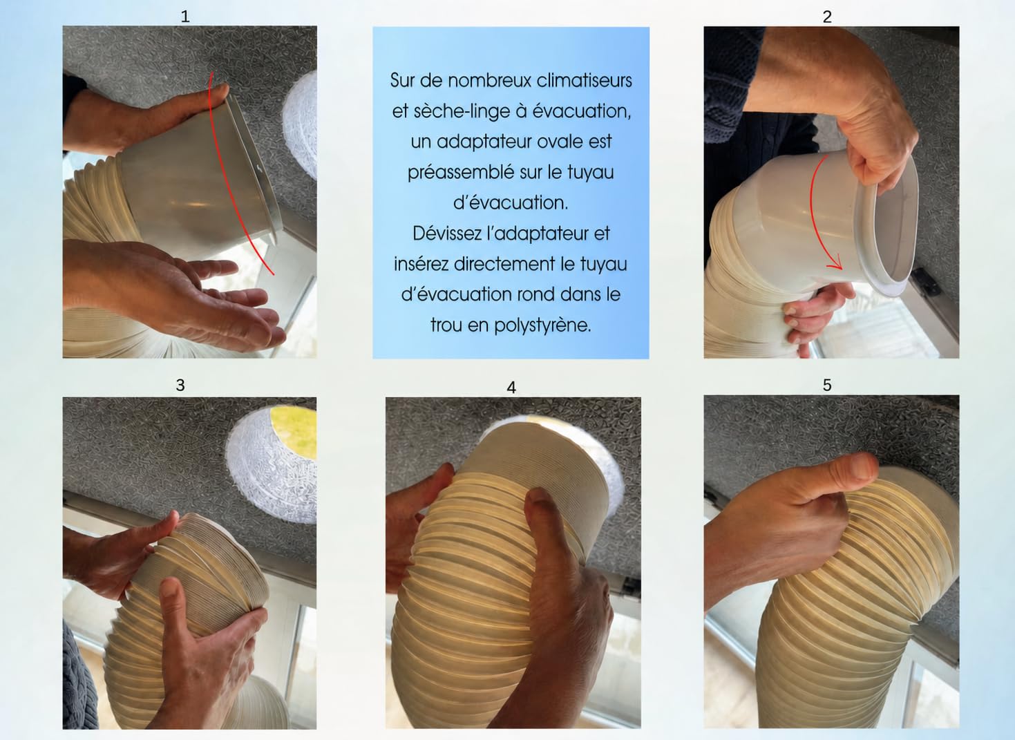 Joint de fenêtre 30–249 cm pour climatiseur mobile et sèche-linge à évacuation, également pour portes – montage rapide sans percer/coller – joint de climatisation [70 cm]