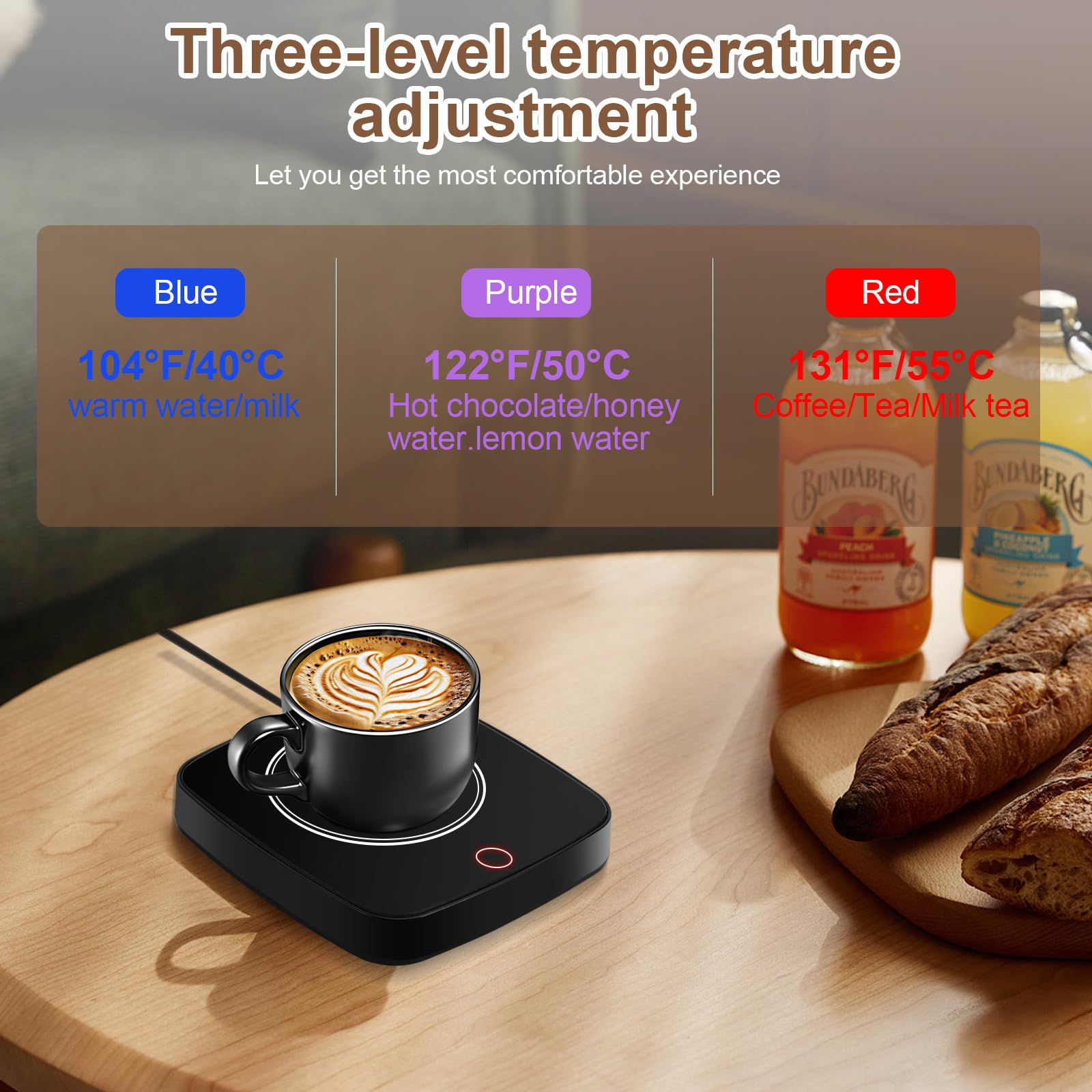 Chauffe-Tasse Électrique Intelligent Avec Écran LED Et Températures