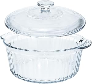 Glass Casserole Baking Dish, 2.5 Qt Casseroles with Lids, Clear Lead-Free Glass Baking Dish Casserole Cookware, Oven and Microwave Safe, Suitable for Marinating, Baking, Cooking