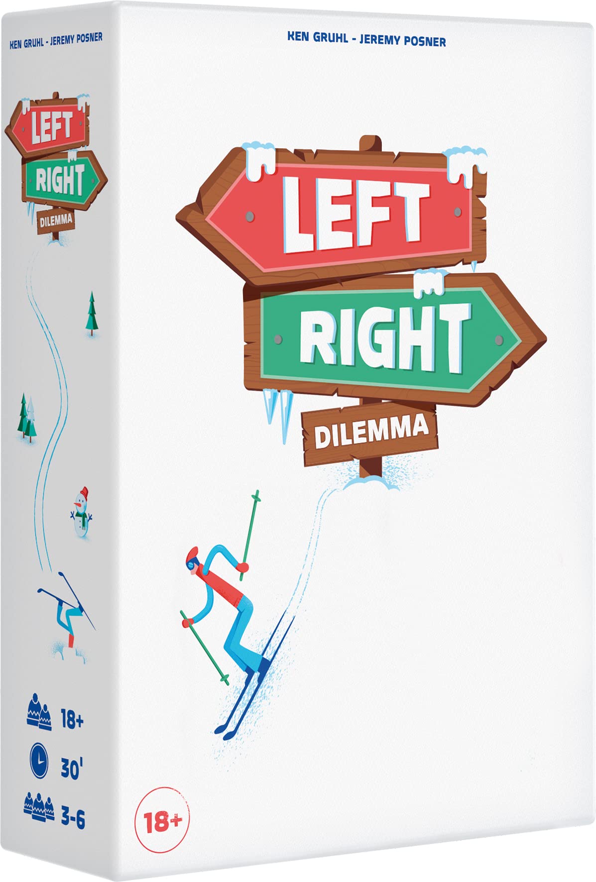 Asmodee - LEFT RIGHT DILEMMA - Gioco di Carte per Adulti - Dilemmi Giantati, Indovina le risposte dei tuoi compagni di squadra - Gioco d'atmosfera cooperativo - 3-6 giocatori - 30 Min- Versione