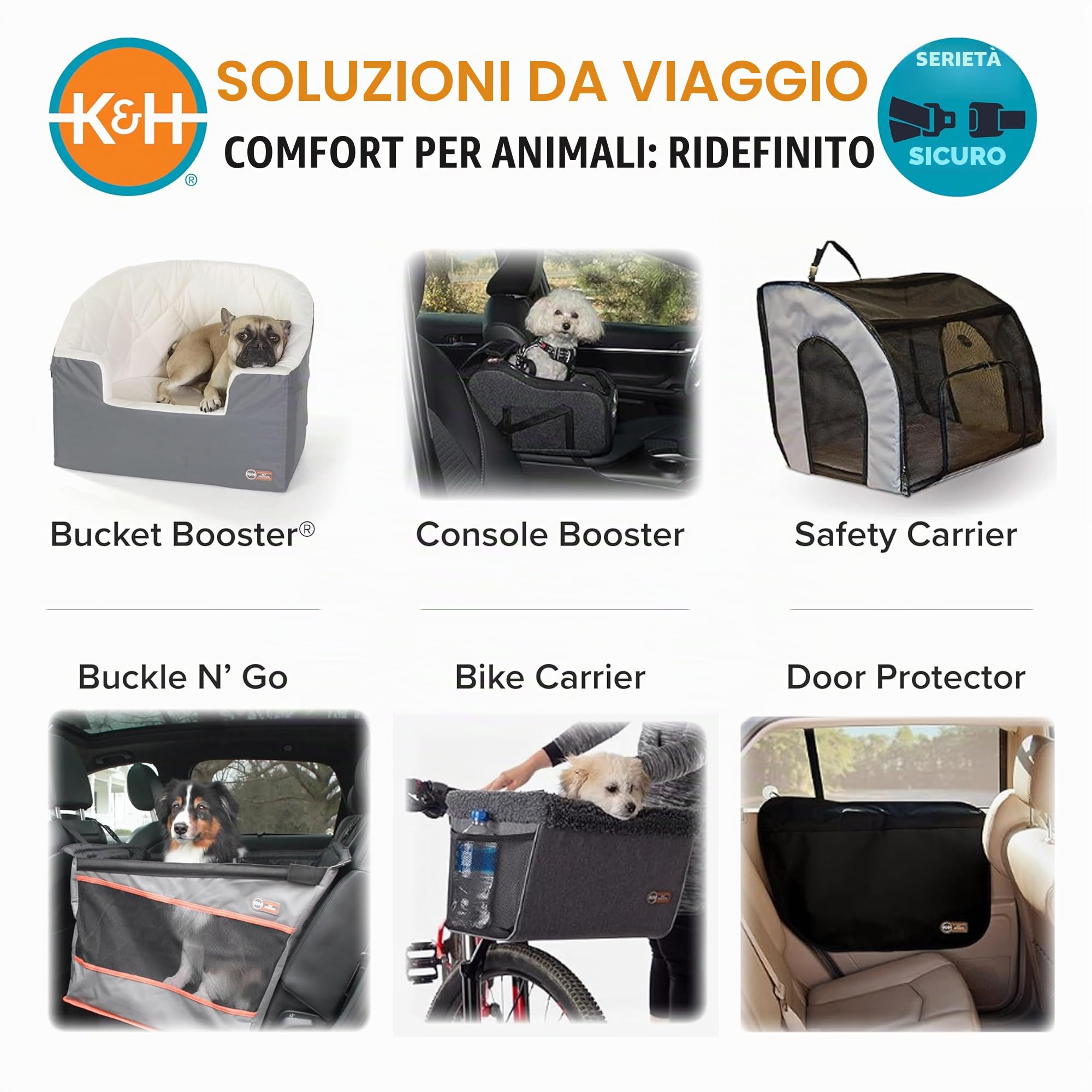 K&H Pet Products - Trasportino universale per bicicletta per cani, gatti e gatti, grande, 30,5 x 40,6 x 25,4 cm