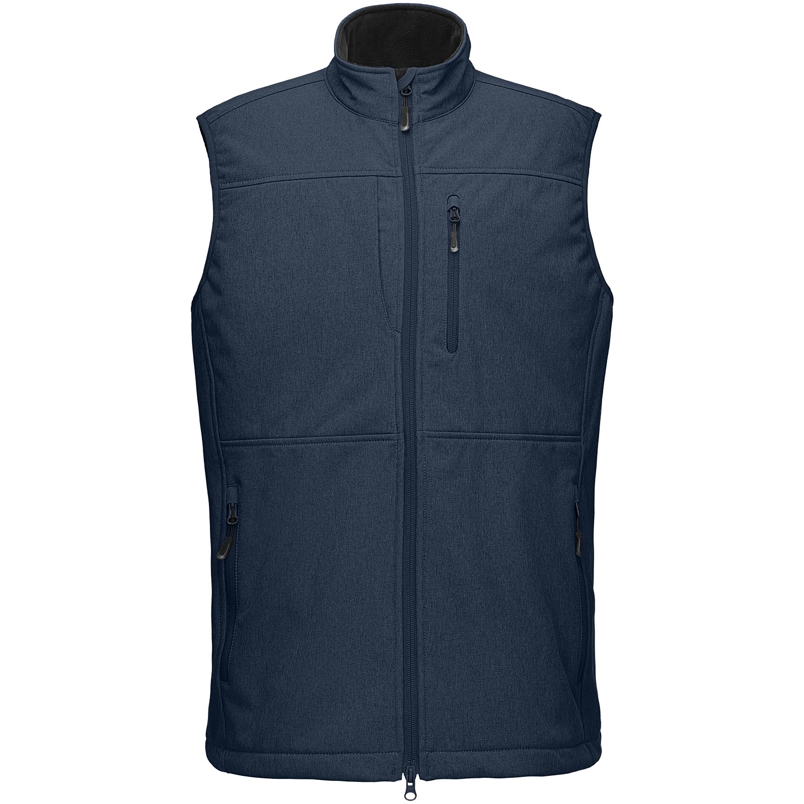 33,000ftMen's Lightweight Softshell Vest Outerwear Zip Up Fleece Lined Windproof Sleeveless Jacket for Golf Running Hiking