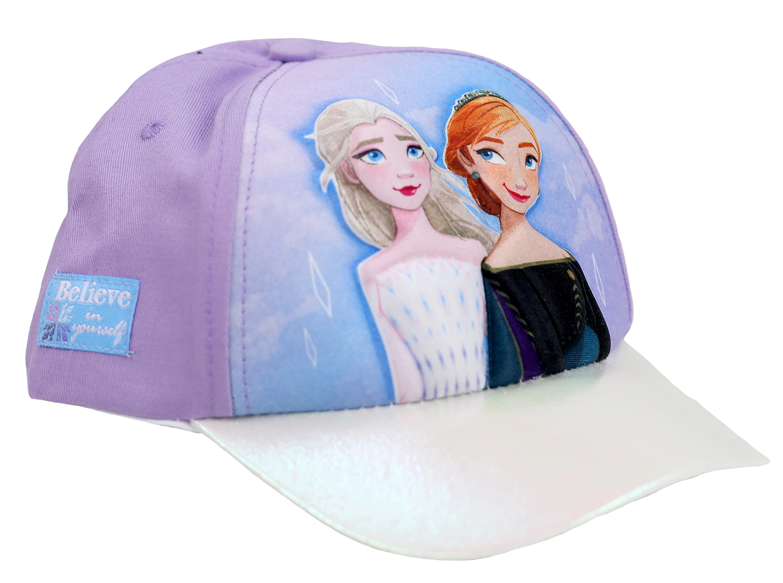 DisneyLittle Girl's Frozen Elsa & Anna 3D POP Baseball Cap, Purple, Age 4-7