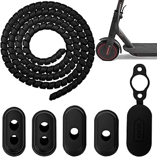5stk Ladeanschlusskappe Für Elektroroller, Elektroroller Ladeanschluss wasserdichte Abdeckung, Ladeanschlusskappe Kompatibel mit Xiaomi 1S/M365/Pro Elektro Scooter, mit 100 cm Kabelschutzschlauch