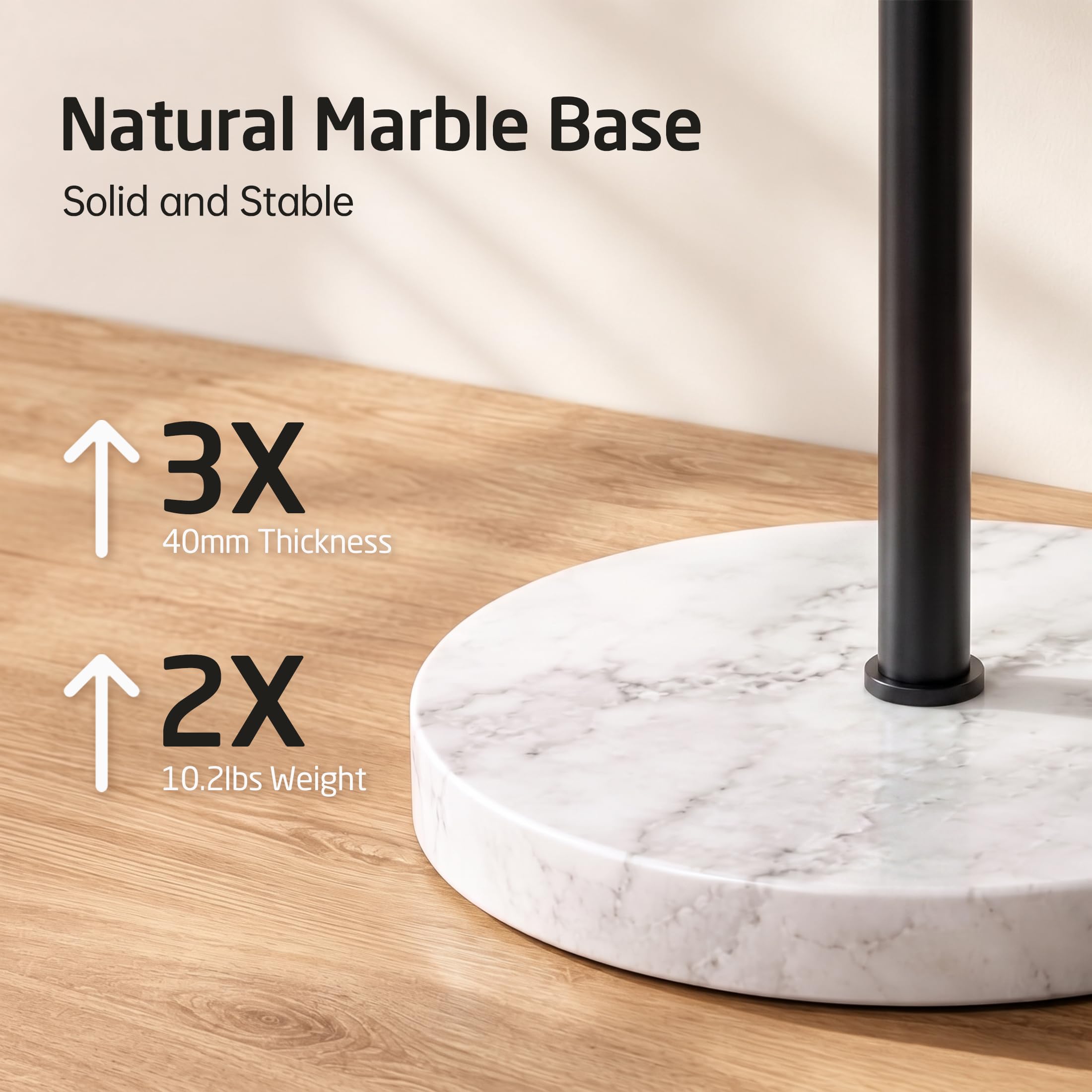 KES Toallero de Pie Negro Barra Toallas Baño 3 Niveles Mármol Toalleros de Baño de Pie Acero Inoxidable SUS304 Toallero de Barra, BTH219-BK | Toallero de piscina independiente para exteriores, 3 barras giratorias, acero inoxidable 18/8 de alta calidad, BT